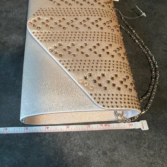 Elegant Beaded Evening Bag -Long or Short Shoulder Chain - NEW With Tags - Picture 9 of 9
